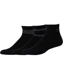 BOSS 3-Pack HUGO Rib Logo Crew Socks