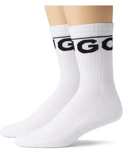 BOSS 2-Pack HUGO Rib Iconic Quarter Socks