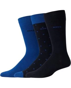 BOSS 3-Pack Rib Stripe Gift Set Crew Socks